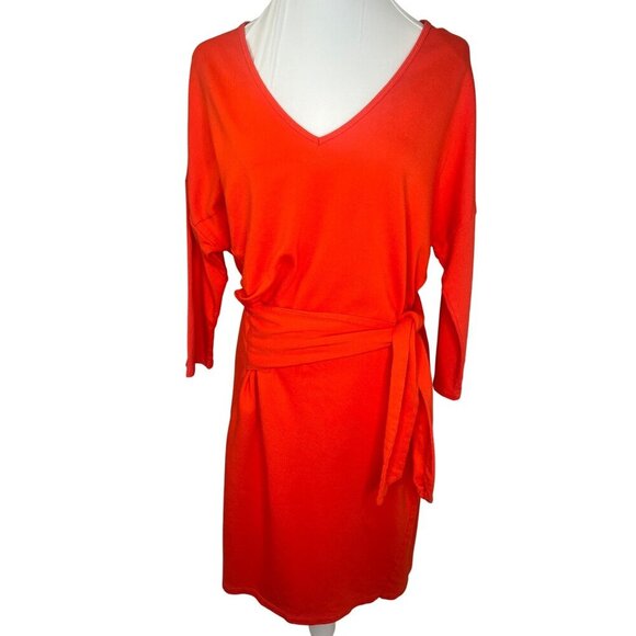 Tommy Bahama Side Tie Dress Soft Stretch Size Large  Poppy Color Ladies - Picture 7 of 8